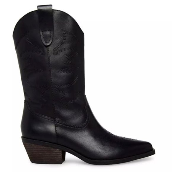 Madden Pair of Ladies Western Boot - Black Leather - New In Box - Picture 1 of 3